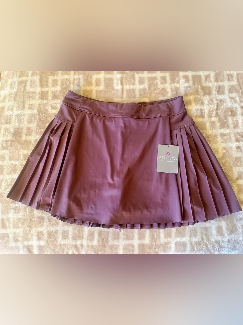 Athleta Pleated Performance Skort in Mauve